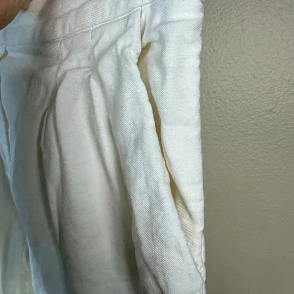 Babaton Aritzia Linen-Blend Mid Rise Trouser Pants Sophisticated White Size 00 - Picture 6 of 7